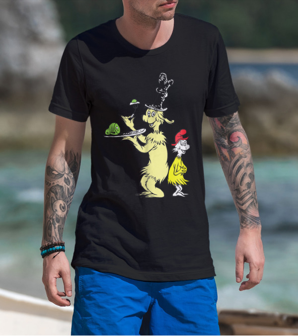 Dr Seuss Sam I Am With Green Eggs And Ham Iconic Characters T-Shirt
