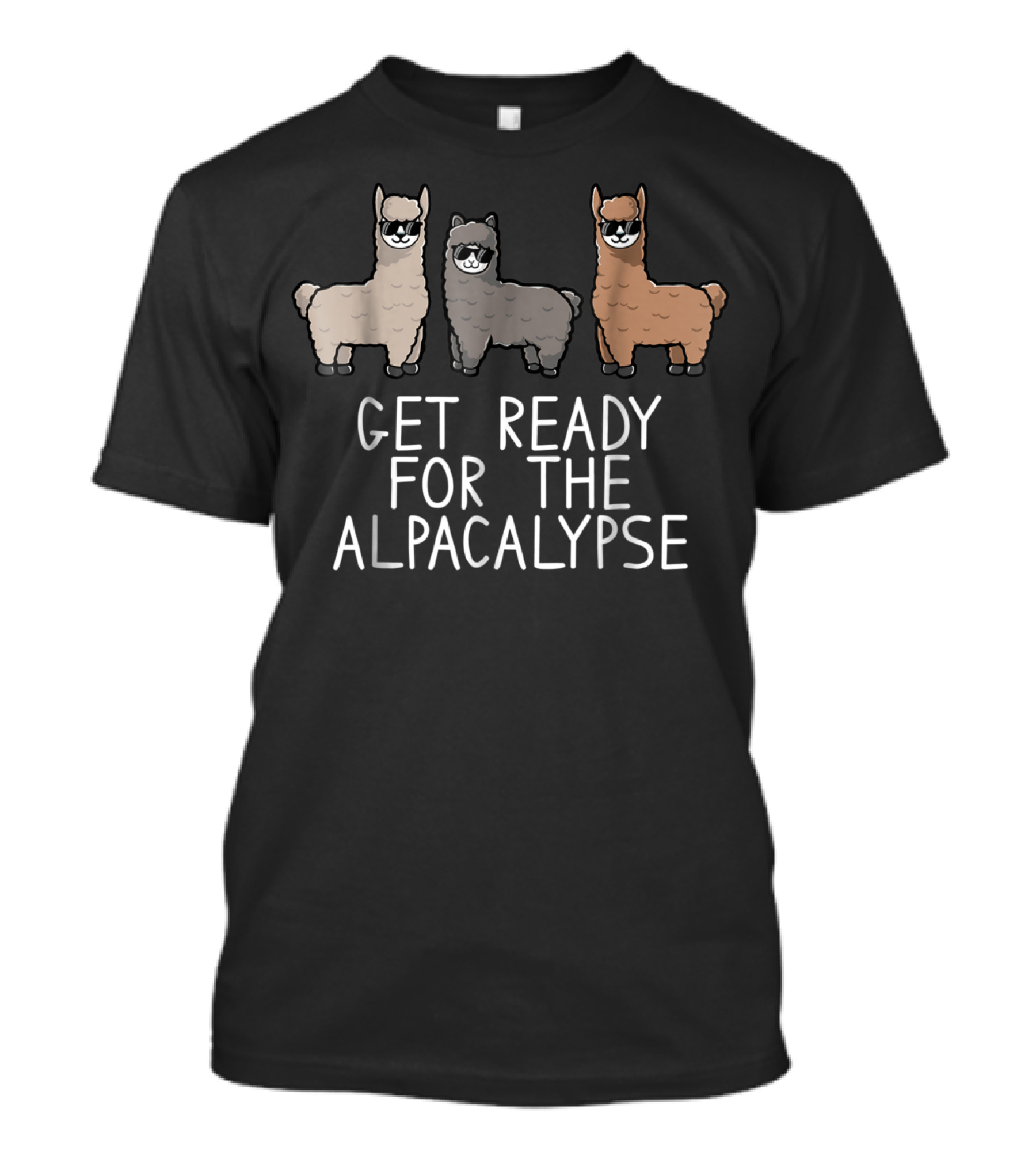 Get Ready For The Alpacalypse Funny Alpaca Trio T-Shirt