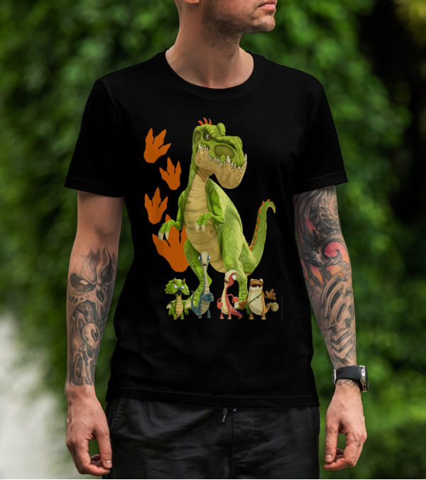 Gigantosaurus Giganto And Dino Footprints 4 Kid Dinos T-Shirt