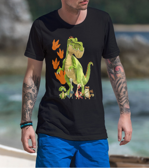 Gigantosaurus Giganto And Dino Footprints 4 Kid Dinos T-Shirt