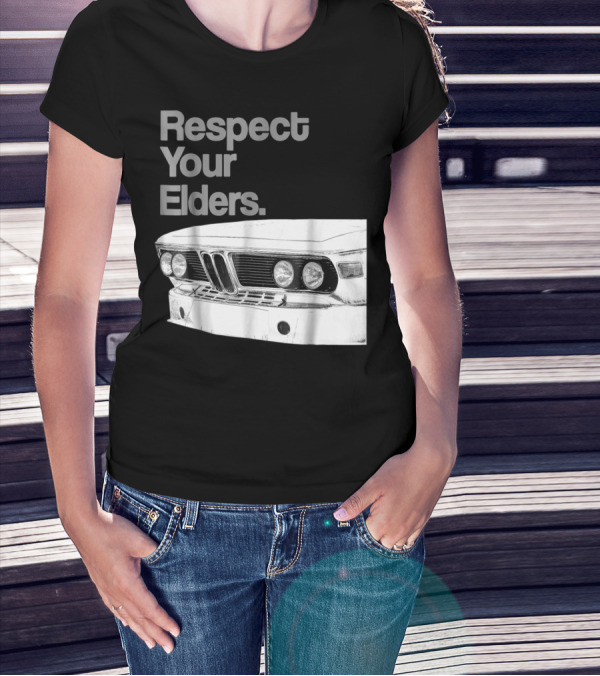 Respect Your Elders Vintage Euro Car Front Grille T-Shirt
