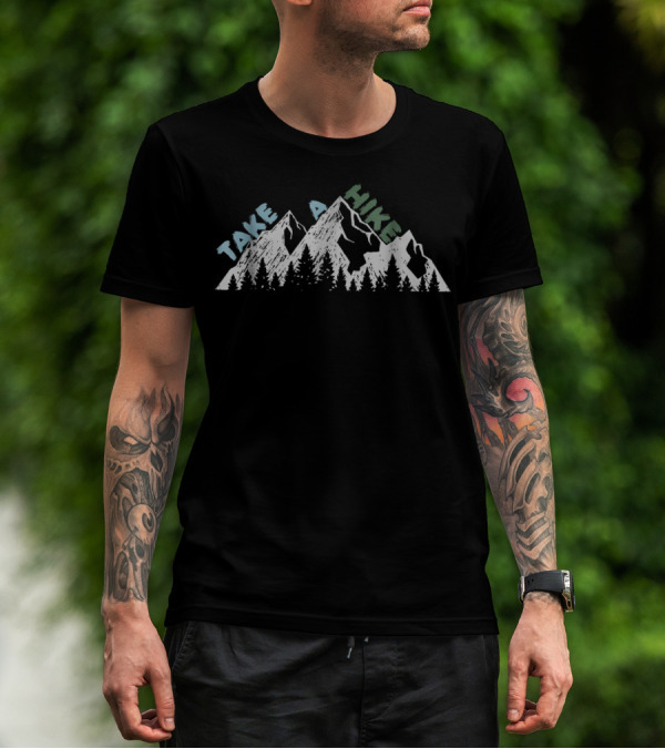 Take A Hike Mountain Adventure Backpacking Hiking T-Shirt