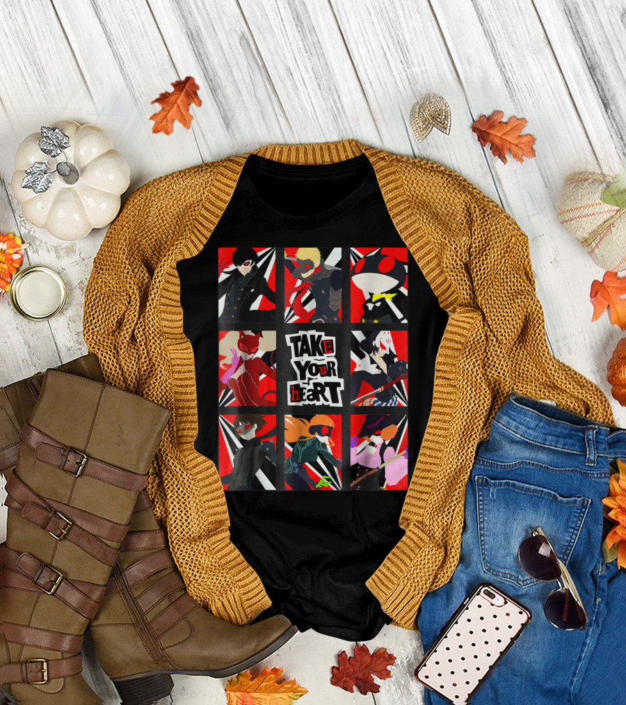 Take Your Heart Persona Characters Collage T-Shirt