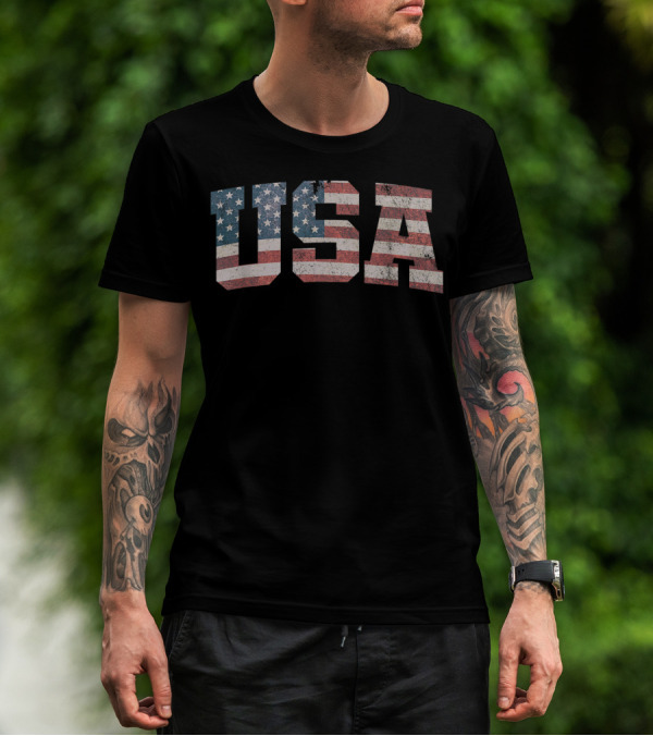 USA US Flag Patriotic 4th Of July America Freedom T-Shirt