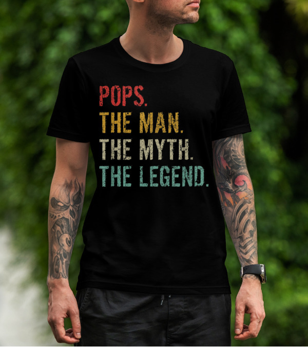 Pops The Man The Myth The Legend Vintage T-Shirt