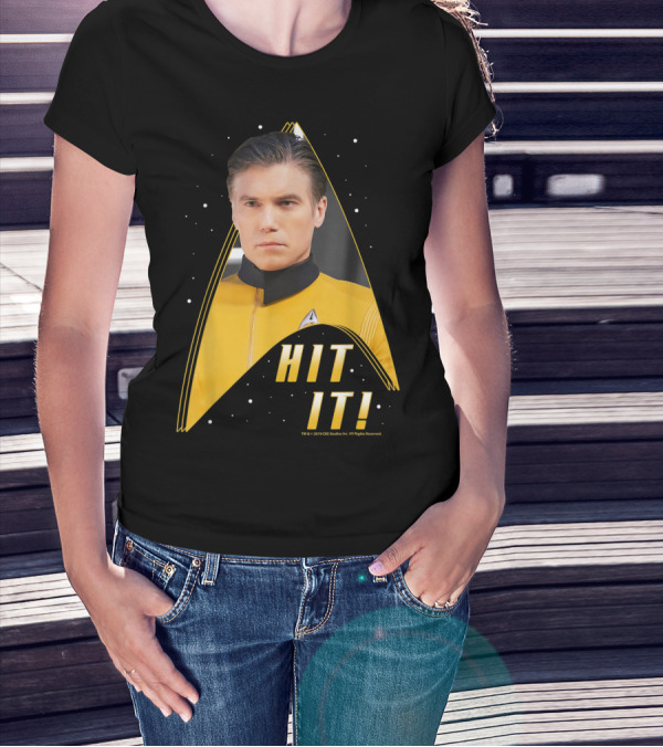 Star Trek Discovery Captain Pike Hit It Starfleet Delta Badge T-Shirt