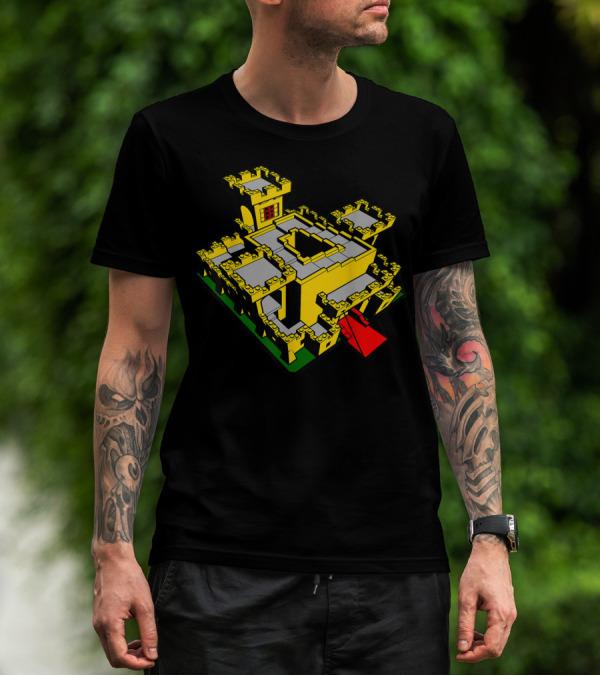 Classic Yellow Castle AFOL Toy Brick Fortress T-Shirt