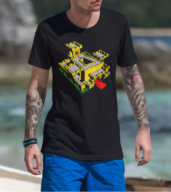 Classic Yellow Castle AFOL Toy Brick Fortress T-Shirt