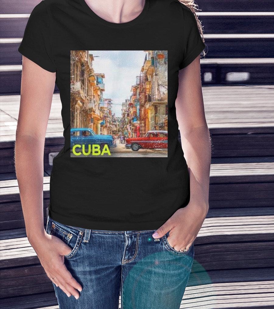Cuba Classic Car Streets T-Shirt