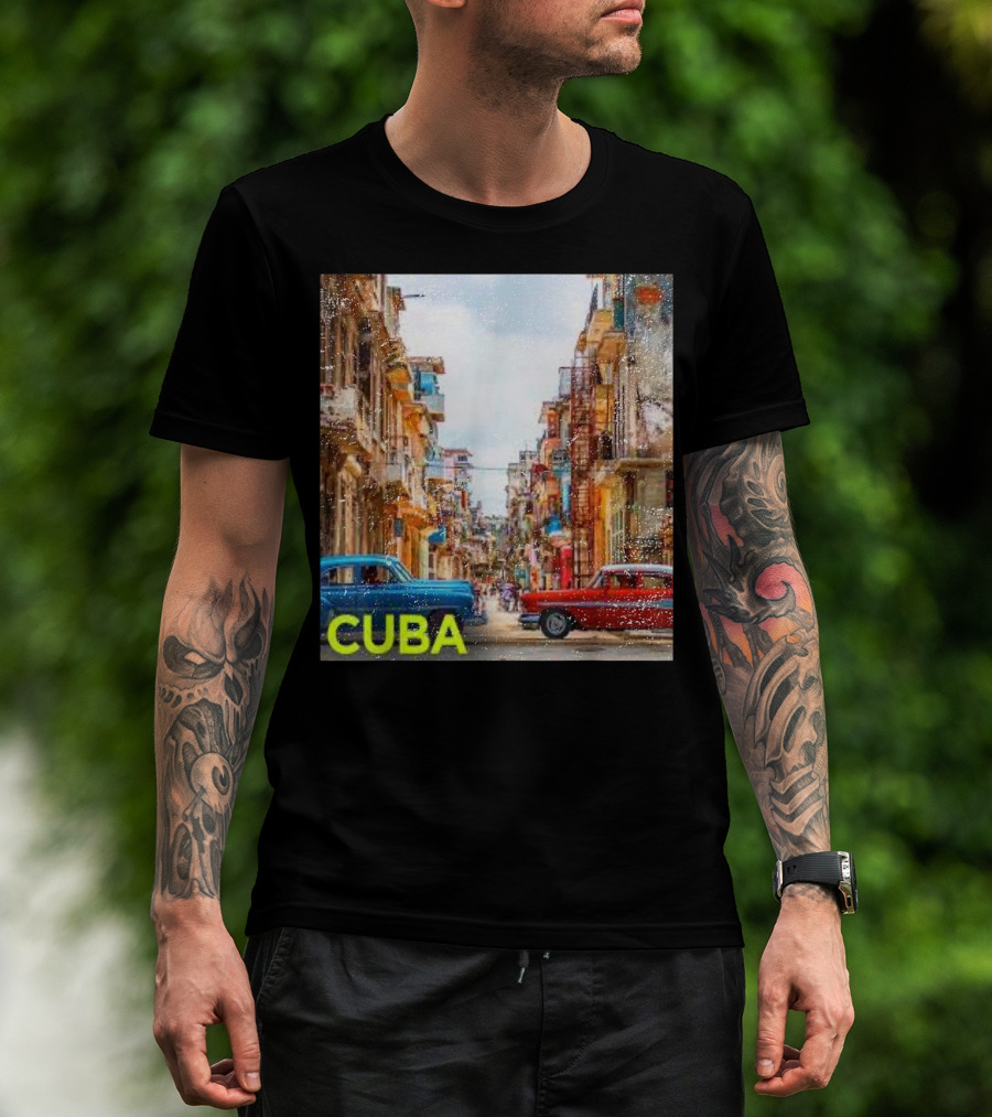 Cuba Classic Car Streets T-Shirt