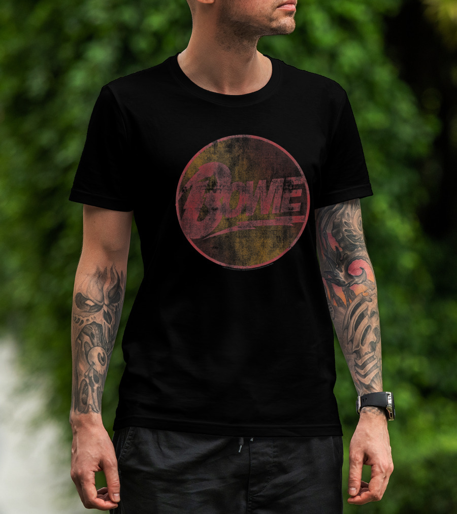 Bowie Lightning Bolt Vintage Circle T-Shirt