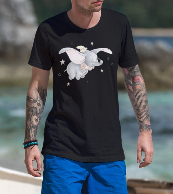 Disney Classic Dumbo And Magic Feather With Stars T-Shirt