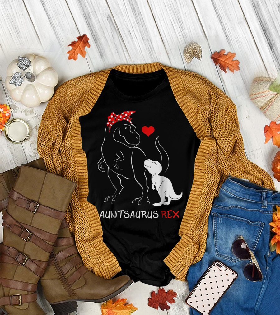 Auntsaurus Rex Dinosaur Family Love T-Shirt