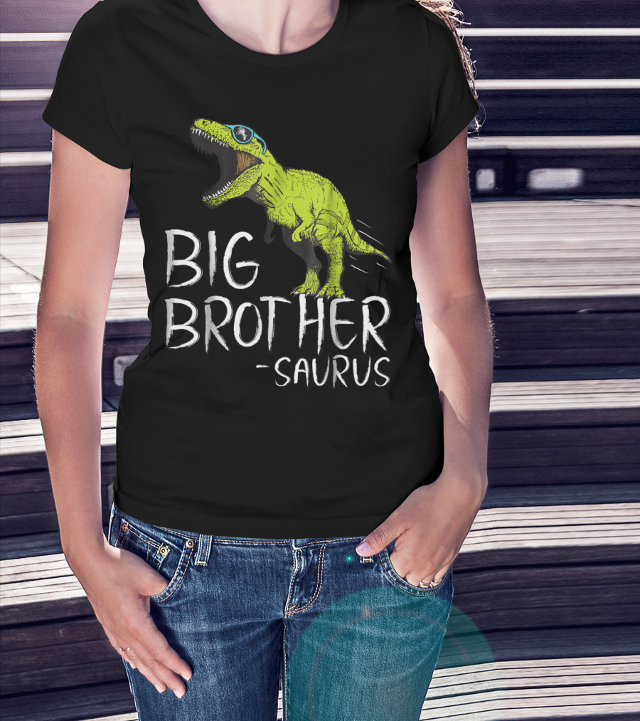 Big Brother Saurus Dinosaur With Sunglasses T-Shirt