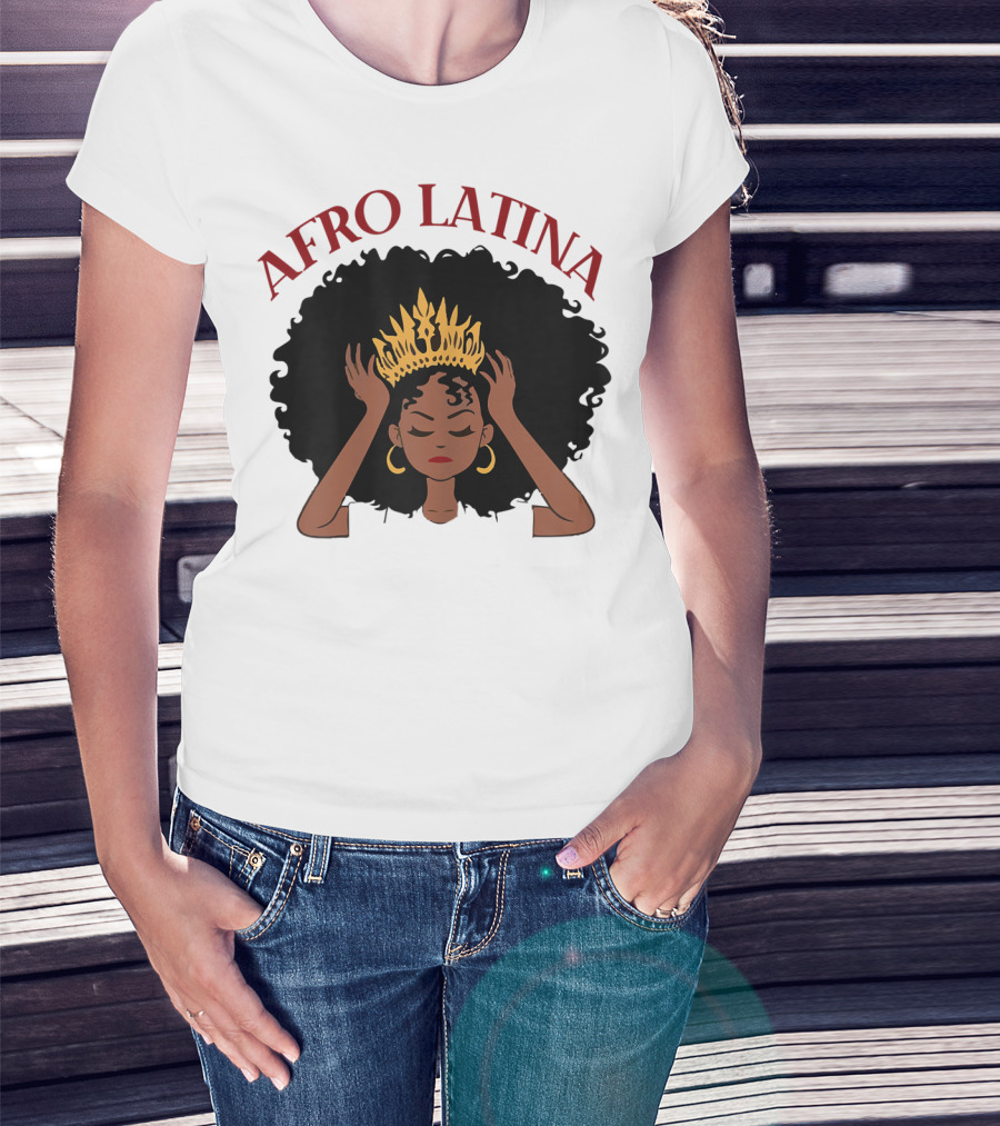 Afro Latina Black Women History Month Crown T-Shirt