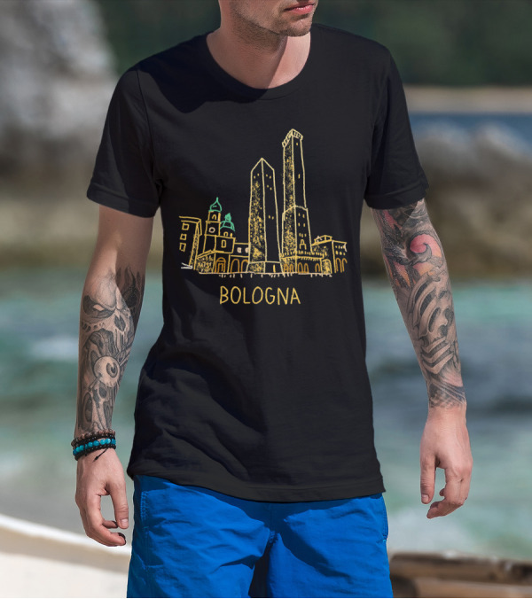 Bologna City Skyline Two Towers T-Shirt