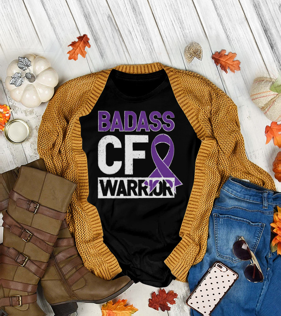BADASS CF WARRIOR CYSTIC FIBROSIS AWARENESS T-Shirt