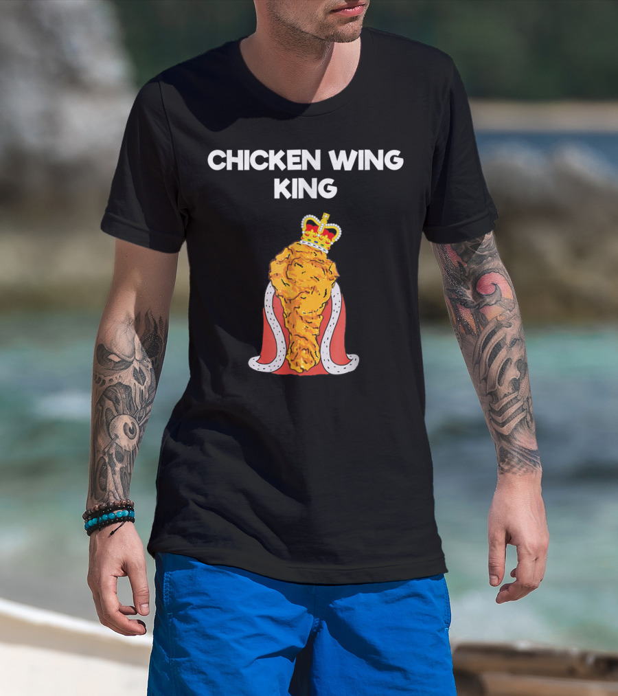 Chicken Wing King Royalty Humor T-Shirt