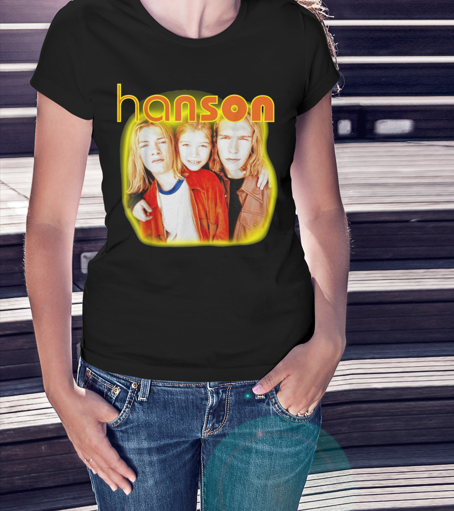 Hanson Band Members Vibrant Yellow Orange Aura T-Shirt
