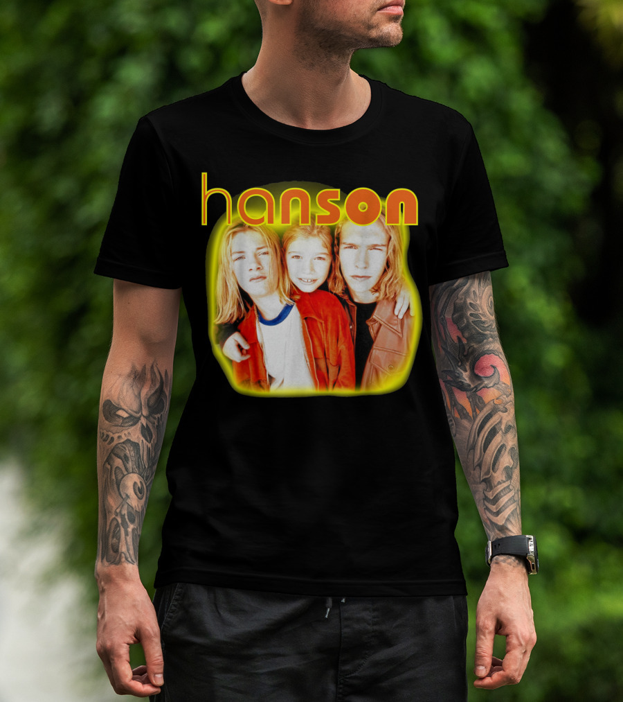 Hanson Band Members Vibrant Yellow Orange Aura T-Shirt