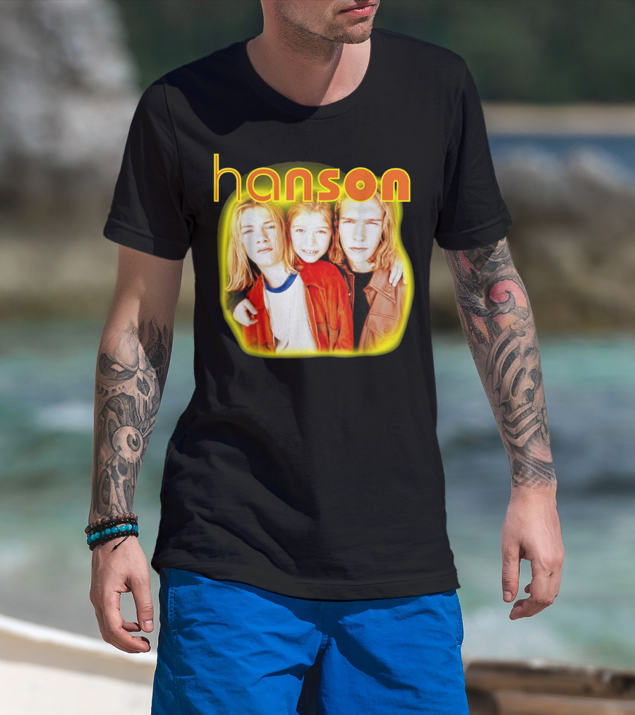 Hanson Band Members Vibrant Yellow Orange Aura T-Shirt