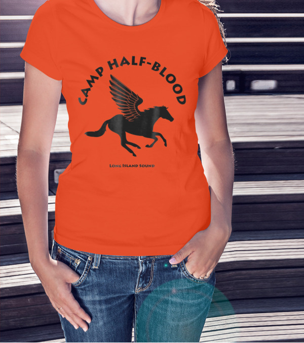 Camp Half Blood Long Island Sound Pegasus Emblem T-Shirt