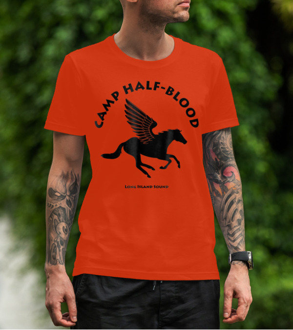 Camp Half Blood Long Island Sound Pegasus Emblem T-Shirt