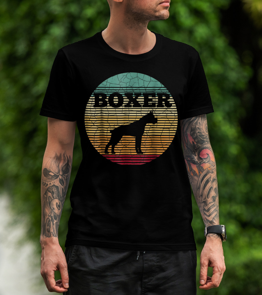 Boxer Dog Vintage Boxer Mom Boxer Dad T-Shirt