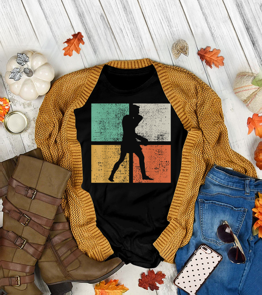 Boxing Boxer Vintage Box Club Silhouette Retro Blocks T-Shirt