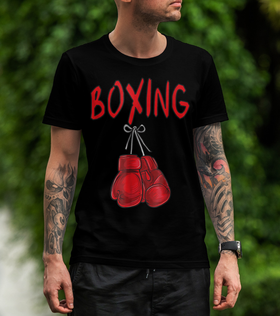 Boxing Red Gloves Training Gym Costume Boxer Iconic Red Gloves T-Shirt