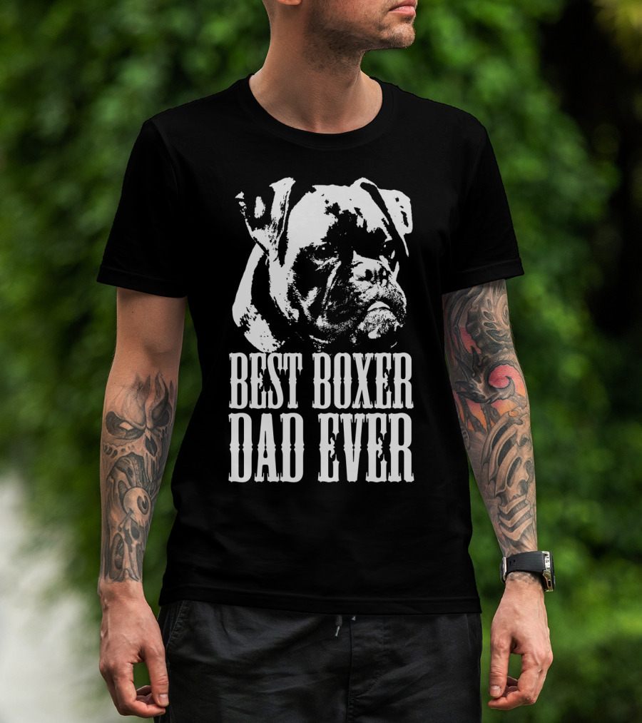 Best Boxer Dad Ever Dog Dad Love Mens T-Shirt