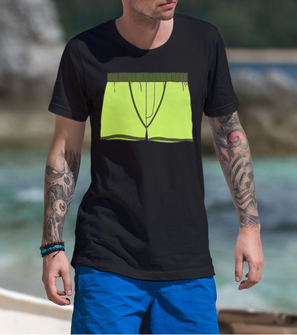 Shane Dawson Sells His Boxer Shorts Pocket Neon Yellow T-Shirt