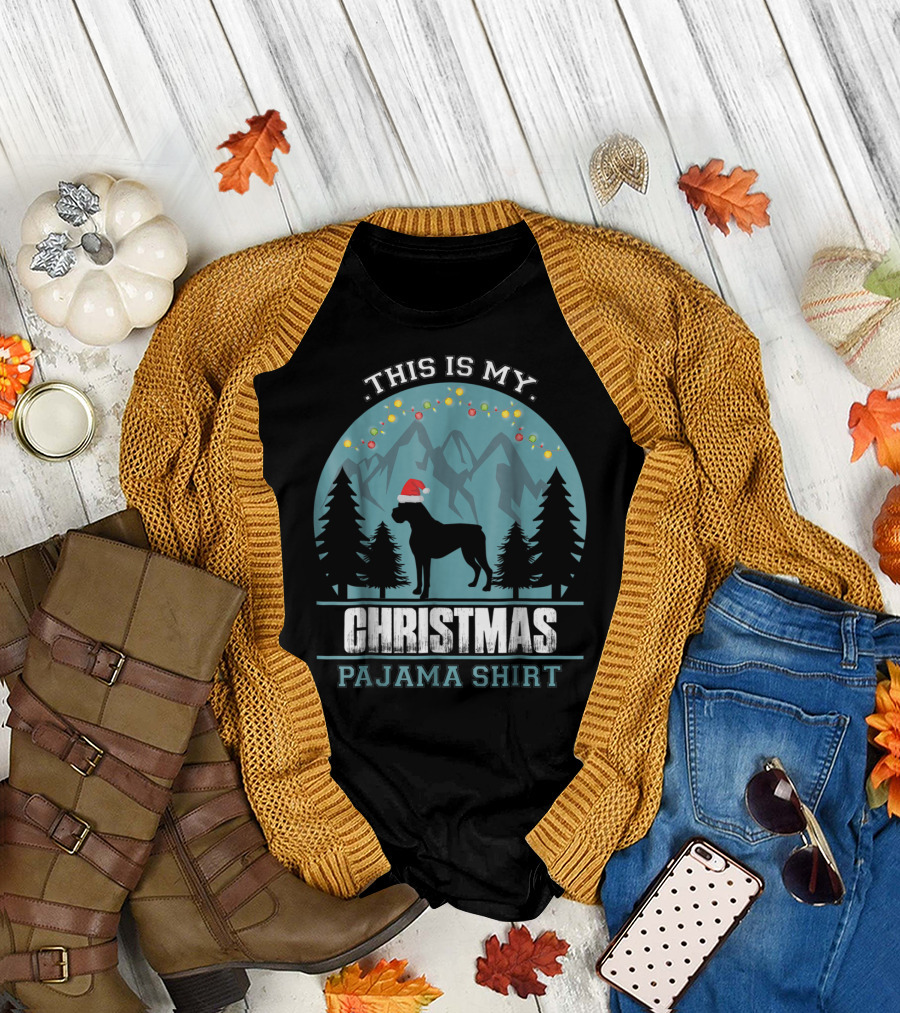 THIS IS MY CHRISTMAS PAJAMA SHIRT BOXER DOG T-Shirt