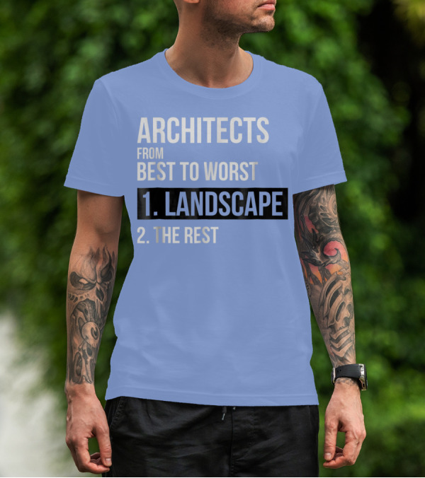ARCHITECTS FROM BEST TO WORST 1. LANDSCAPE 2. THE REST T-Shirt