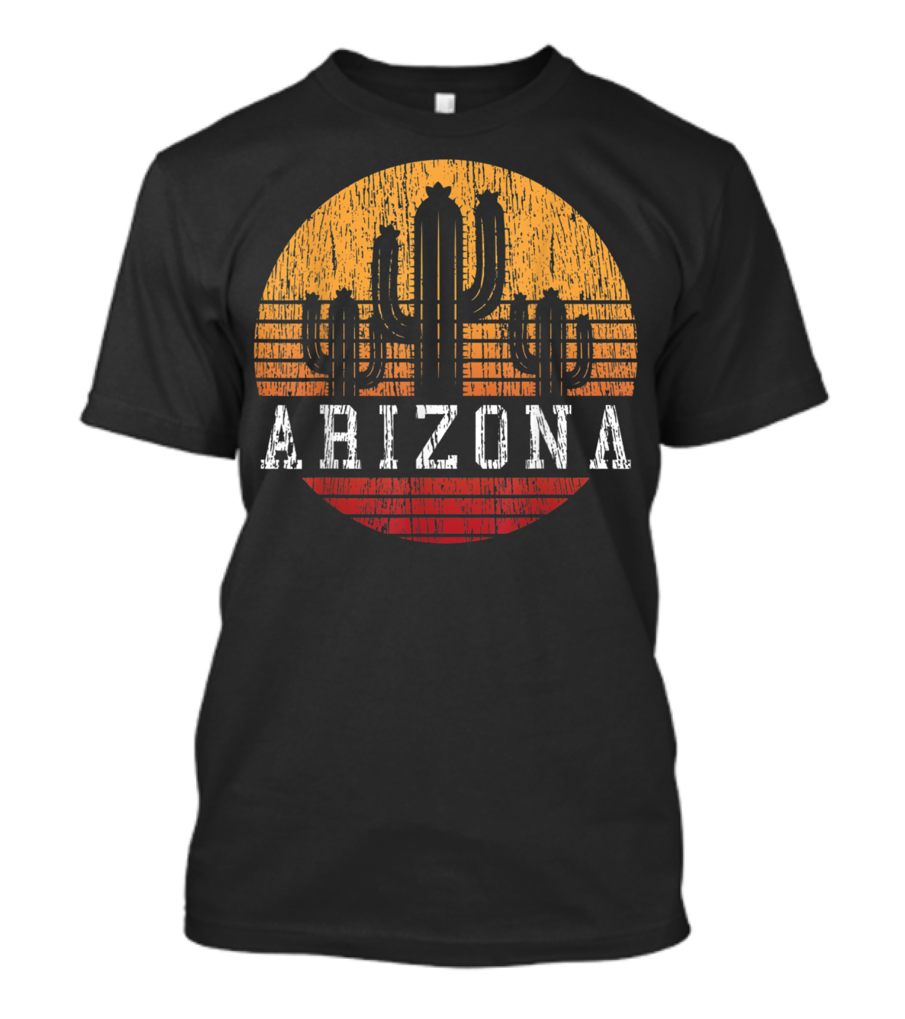 Arizona Vintage Cactus Desert Sunset Retro T-Shirt