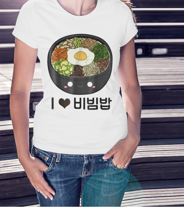 I Love Bibimbap Cute South Korean Food T-Shirt