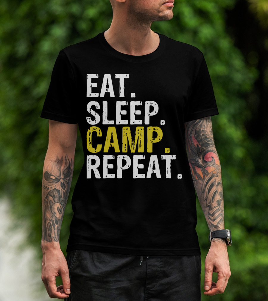 Eat Sleep Camp Repeat Camping T-Shirt