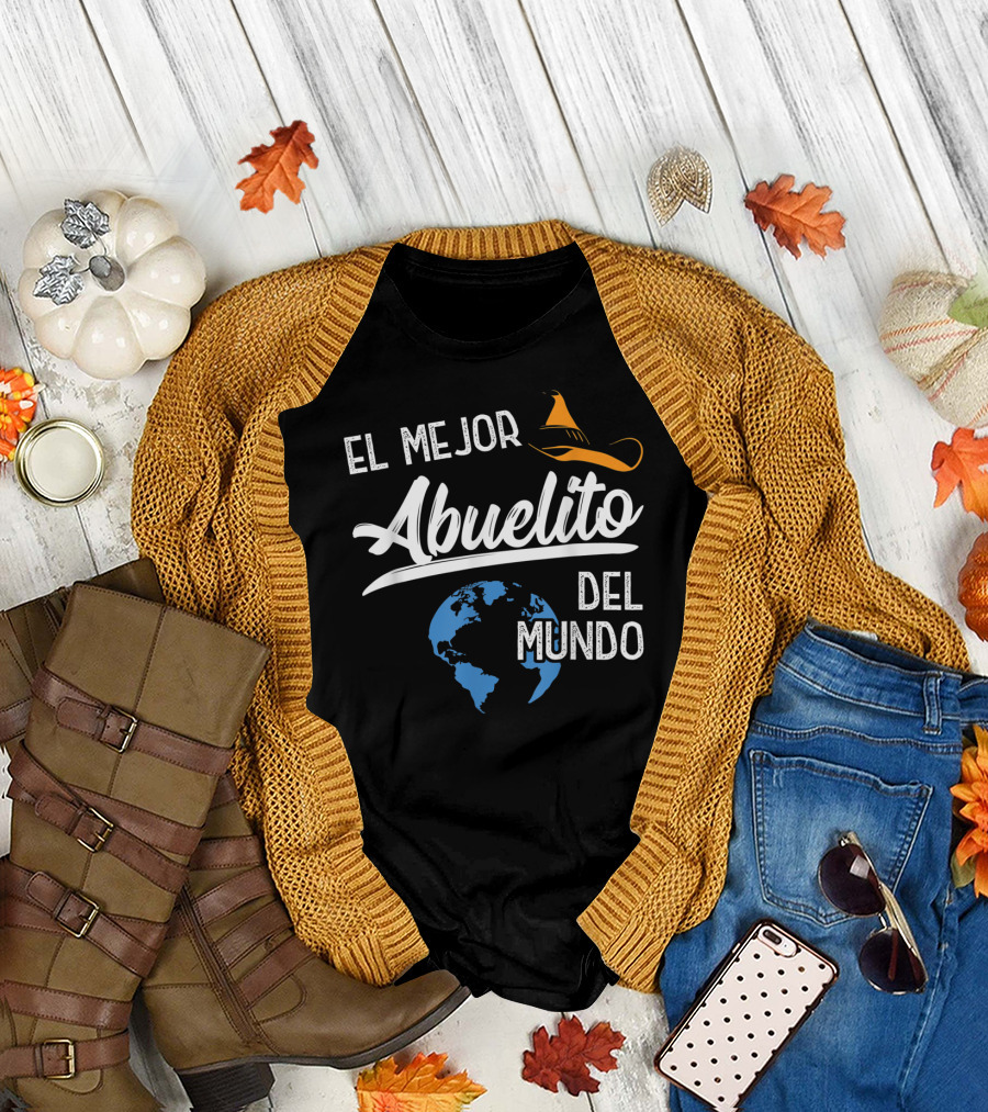 El Mejor Abuelito Del Mundo Sombrero Globe T-Shirt