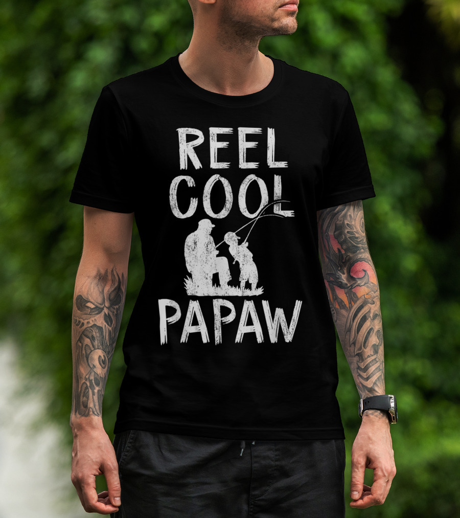 Reel Cool Papaw Father's Day Fishing T-Shirt