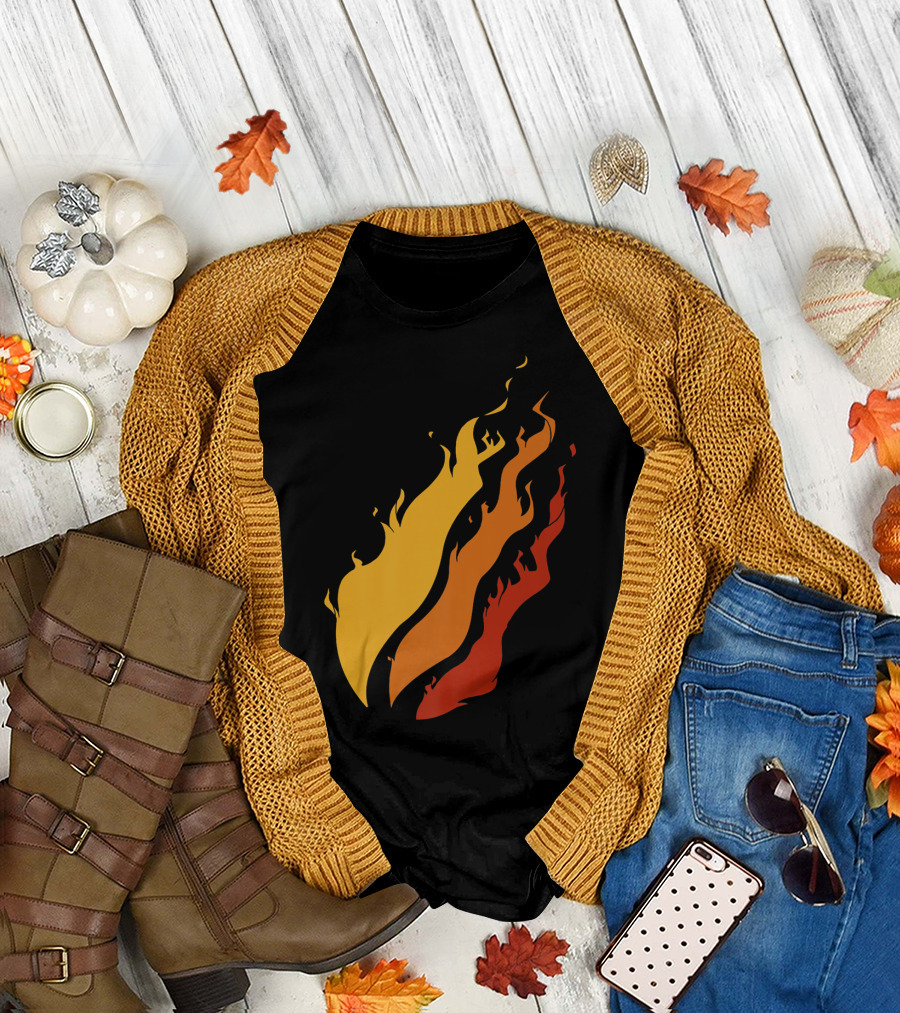 Fire Nation Boys Gaming Playz Streamer Gamer Fiery Flame Elements T-Shirt