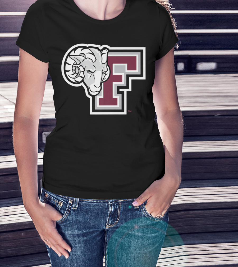 Fordham Rams NCAA College Logo Large F With Ram T-Shirt