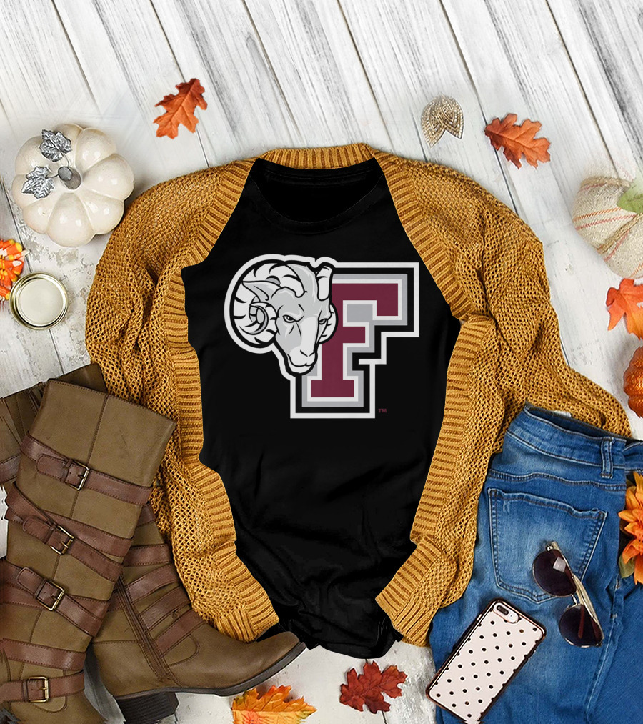 Fordham Rams NCAA College Logo Large F with Ram T-Shirt