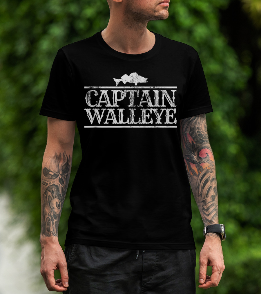 Captain Walleye Fishing Fisherman T-Shirt