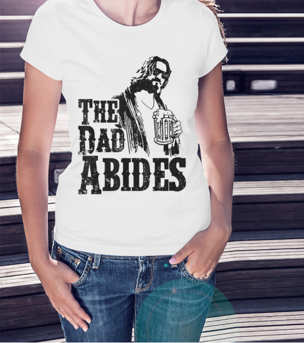 Mens Dad Abides Holding Beer Mug T-Shirt