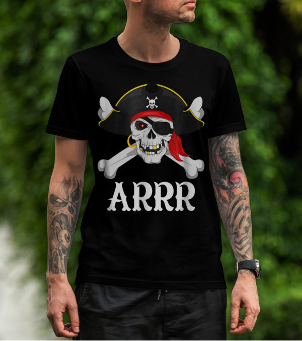Arrr Pirate Skull And Crossbones For Kids Or Adults T-Shirt