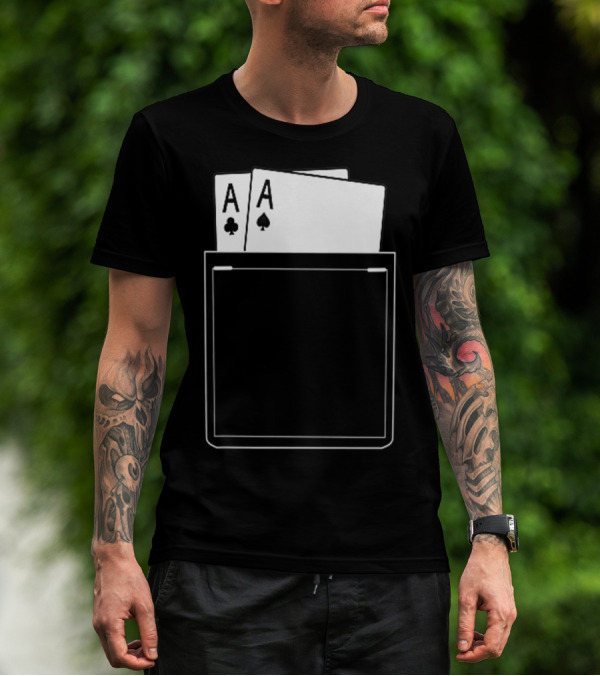 Pocket Aces Poker Spades Clubs Cards T-Shirt