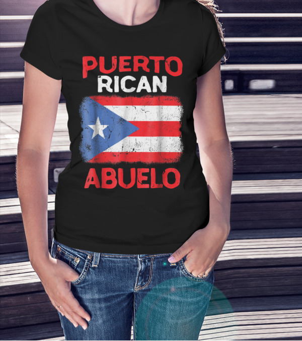 Puerto Rican Abuelo Grandpa Flag Fathers T-Shirt