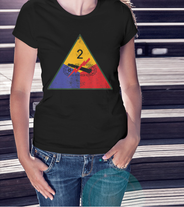 2nd Armored Division WW2 Veteran Patch Tank Emblem T-Shirt