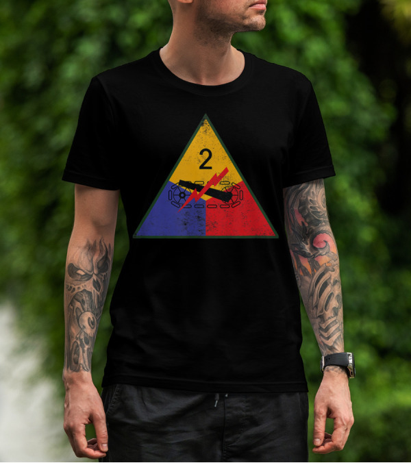 2nd Armored Division WW2 Veteran Patch Tank Emblem T-Shirt