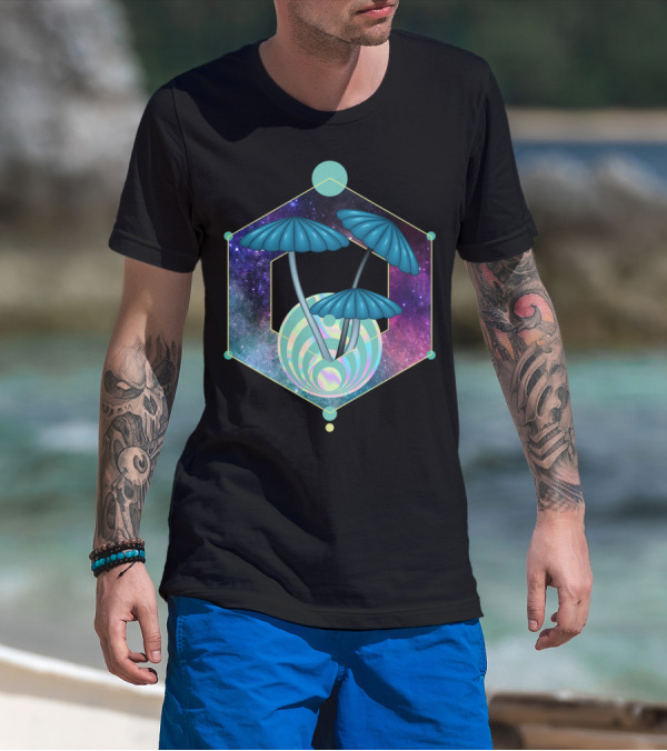 Bass Head Nectar Galaxy Mushroom Trip Dubstep T-Shirt